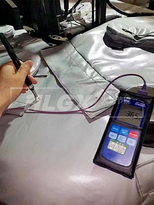 硫化系统保温套表面温度